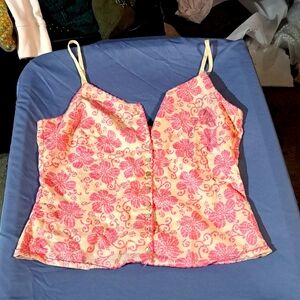 Tilt medium tank pink and white